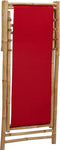 vidaXL - Ligstoel - bamboe - en - canvas - rood