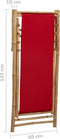 vidaXL - Ligstoel - bamboe - en - canvas - rood