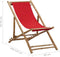 vidaXL - Ligstoel - bamboe - en - canvas - rood
