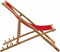vidaXL - Ligstoel - bamboe - en - canvas - rood