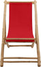 vidaXL - Ligstoel - bamboe - en - canvas - rood