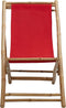 vidaXL - Ligstoel - bamboe - en - canvas - rood