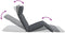 vidaXL - Ligstoel - inklapbaar - 175x54x8,5 - cm - Oxford - stof - antracietkleurig
