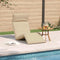 vidaXL - Ligstoel - inklapbaar - 175x54x8,5 - cm - Oxford - stof - beige