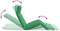 vidaXL - Ligstoel - inklapbaar - 175x54x8,5 - cm - oxford - stof - groen