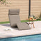 vidaXL - Ligstoel - inklapbaar - 175x54x8,5 - cm - oxford - stof - taupe