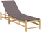 vidaXL - Ligstoel - met - kussens - 55x199x30 - cm - bamboe