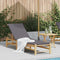 vidaXL - Ligstoel - met - kussens - 55x199x30 - cm - bamboe