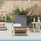 vidaXL - Ligstoel - met - kussens - 55x199x30 - cm - bamboe