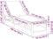 vidaXL - Ligstoel - met - kussens - 55x199x30 - cm - bamboe