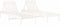 vidaXL - Ligstoelen - 2 - st - 199,5x60x74 - cm - massief - grenenhout - wit