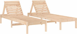 vidaXL - Ligstoelen - 2 - st - 199,5x60x74 - cm - massief - grenenhout