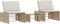 vidaXL - Ligstoelen - 2 - st - met - tafel - poly - rattan - beige