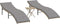 vidaXL - Ligstoelen - 2 - st - met - tafel - poly - rattan - beige
