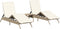 vidaXL - Ligstoelen - 2 - st - met - tafel - poly - rattan - beige