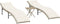 vidaXL - Ligstoelen - 2 - st - met - tafel - poly - rattan - beige
