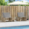 vidaXL - Ligstoelen - 2 - st - met - tafel - poly - rattan - beige