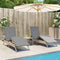 vidaXL - Ligstoelen - 2 - st - met - tafel - poly - rattan - beige