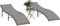 vidaXL - Ligstoelen - 2 - st - met - tafel - poly - rattan - beige