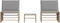 vidaXL - Ligstoelen - 2 - st - met - tafel - poly - rattan - beige