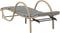 vidaXL - Ligstoelen - 2 - st - met - tafel - poly - rattan - beige