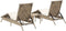 vidaXL - Ligstoelen - 2 - st - met - tafel - poly - rattan - beige