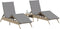 vidaXL - Ligstoelen - 2 - st - met - tafel - poly - rattan - beige