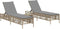 vidaXL - Ligstoelen - 2 - st - met - tafel - poly - rattan - beige