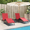 vidaXL - Ligstoelen - 2 - st - met - tafel - poly - rattan - bruin - (alleen - VS)