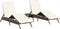 vidaXL - Ligstoelen - 2 - st - met - tafel - poly - rattan - bruin