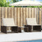 vidaXL - Ligstoelen - 2 - st - met - tafel - poly - rattan - bruin