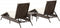 vidaXL - Ligstoelen - 2 - st - met - tafel - poly - rattan - bruin