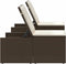 vidaXL - Ligstoelen - 2 - st - met - tafel - poly - rattan - bruin