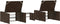 vidaXL - Ligstoelen - 2 - st - met - tafel - poly - rattan - bruin