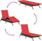 vidaXL - Ligstoelen - 2 - st - met - tafel - poly - rattan - bruin - (alleen - VS)