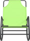 vidaXL - Ligstoelen - 2 - st - schommelend - staal - en - textileen - groen
