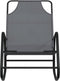 vidaXL - Ligstoelen - 2 - st - schommelend - staal - en - textileen - grijs