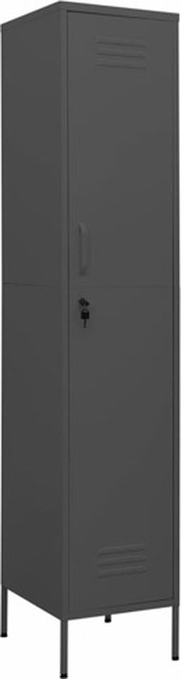 vidaXL - Lockerkast - 35x46x180 - cm - staal - antracietkleurig