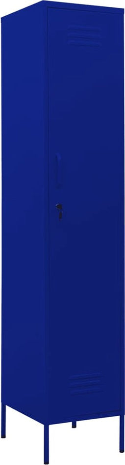 vidaXL - Lockerkast - 35x46x180 - cm - staal - marineblauw