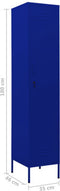 vidaXL - Lockerkast - 35x46x180 - cm - staal - marineblauw