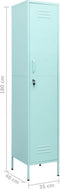 vidaXL - Lockerkast - 35x46x180 - cm - staal - mint