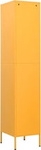 vidaXL - Lockerkast - 35x46x180 - cm - staal - mosterdgeel