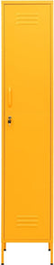 vidaXL - Lockerkast - 35x46x180 - cm - staal - mosterdgeel