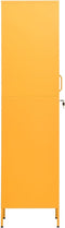 vidaXL - Lockerkast - 35x46x180 - cm - staal - mosterdgeel
