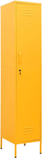 vidaXL - Lockerkast - 35x46x180 - cm - staal - mosterdgeel