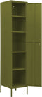 vidaXL - Lockerkast - 35x46x180 - cm - staal - olijfgroen