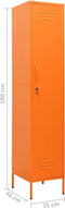 vidaXL - Lockerkast - 35x46x180 - cm - staal - oranje