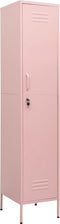 vidaXL - Lockerkast - 35x46x180 - cm - staal - roze