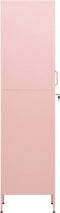 vidaXL - Lockerkast - 35x46x180 - cm - staal - roze