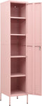 vidaXL - Lockerkast - 35x46x180 - cm - staal - roze